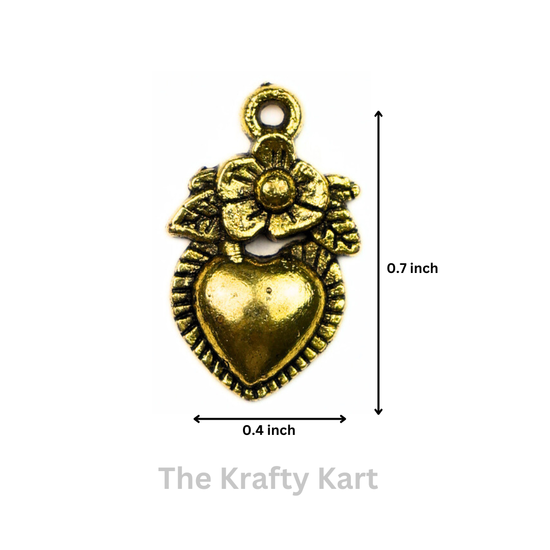 Golden Charm - Heart (165)