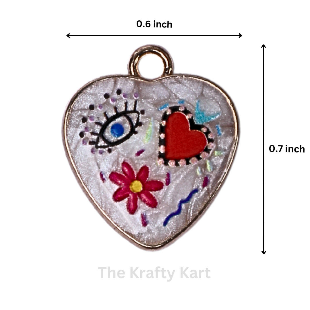 Charm - Mini Heart Evil Eye