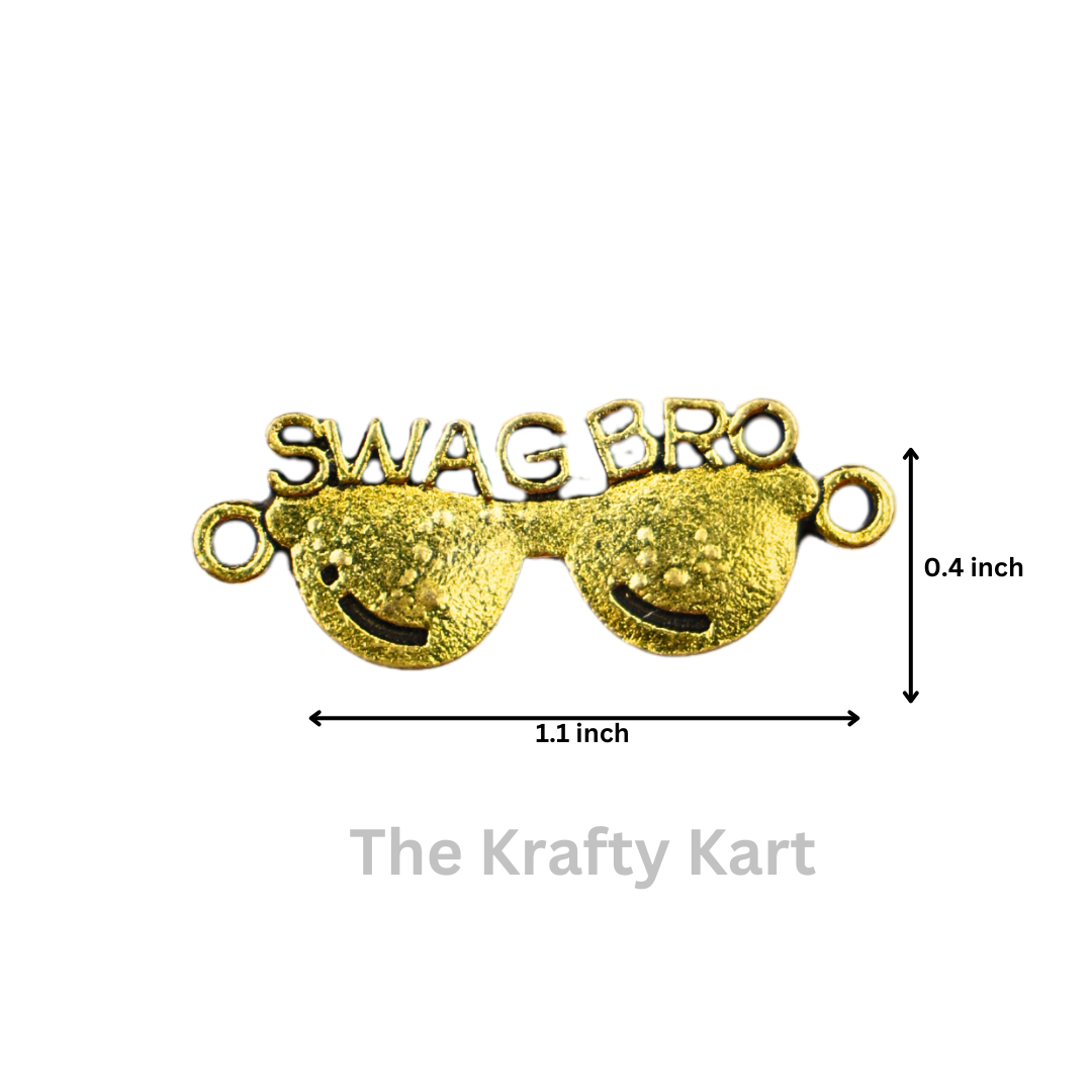 Golden Rakhi Charm - Swag Bro