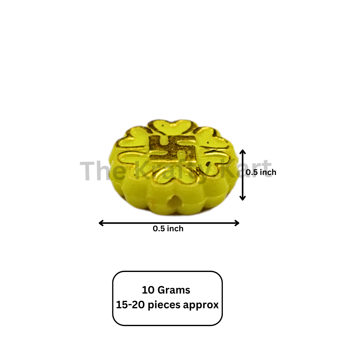Colourful Rakhi Beads - Swastik (A)