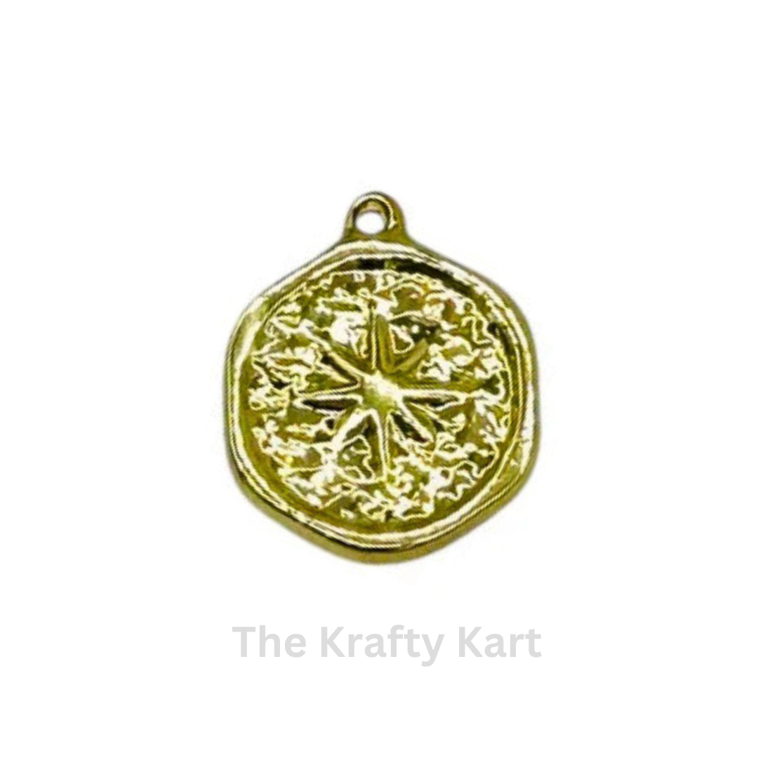 Anti-Tarnish Round Star Charm Pendant
