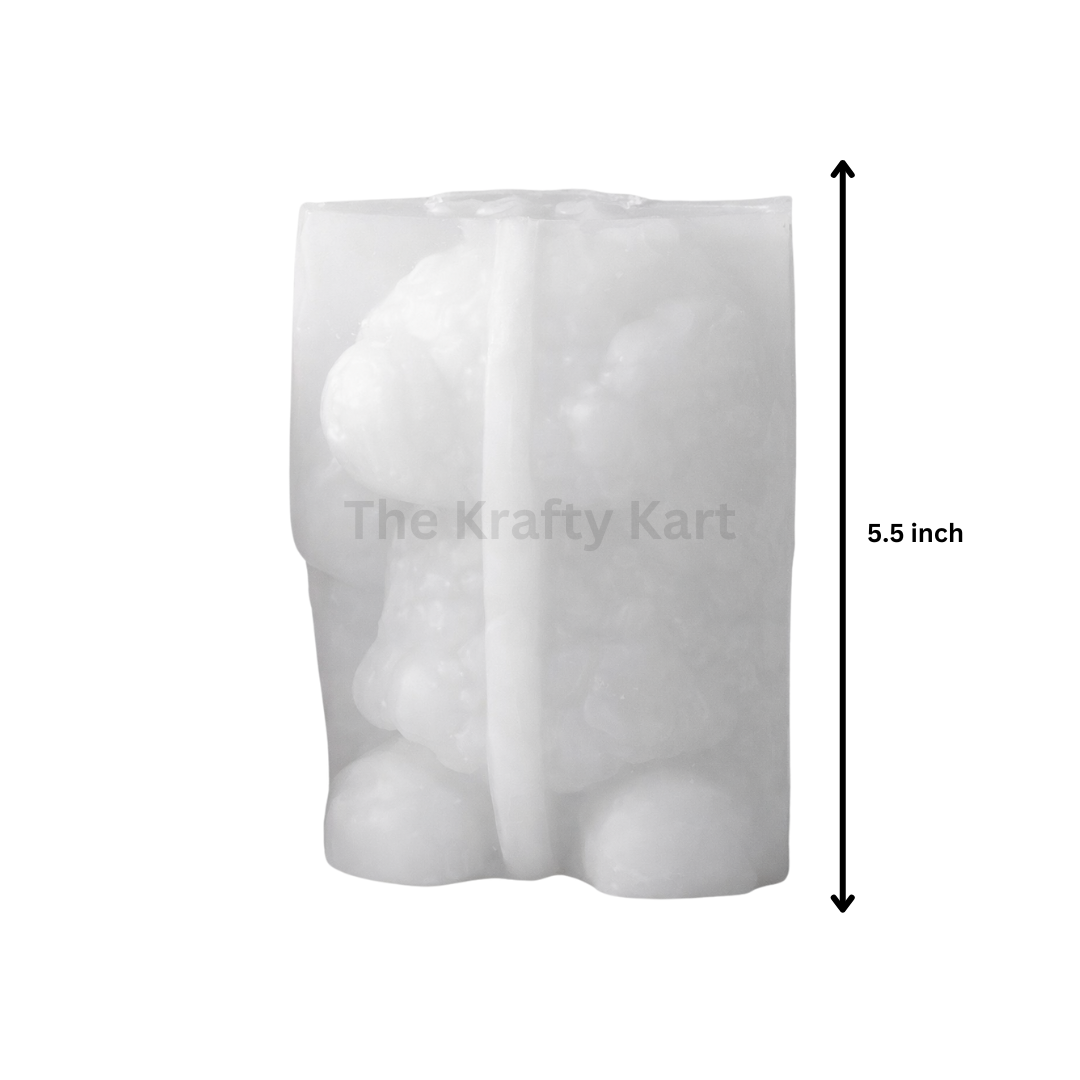 3D Cute Teddy Bear Candle Mould