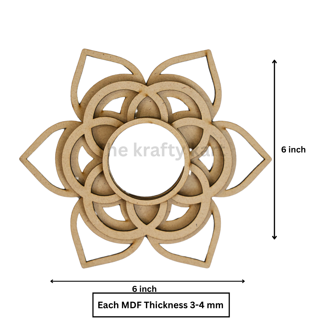 MDF Diwali T-Light Holder (R)