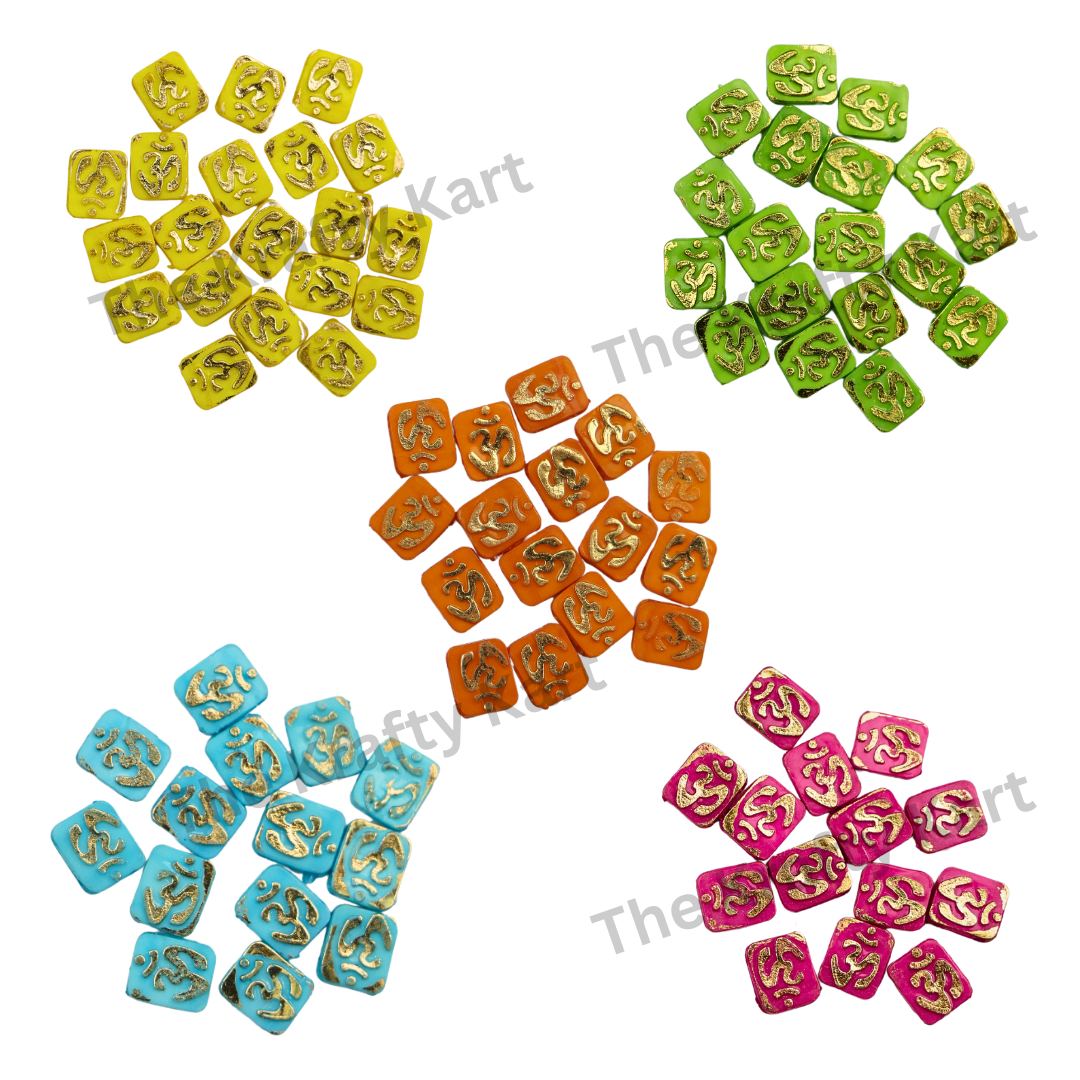 Colourful Rakhi Beads - Om
