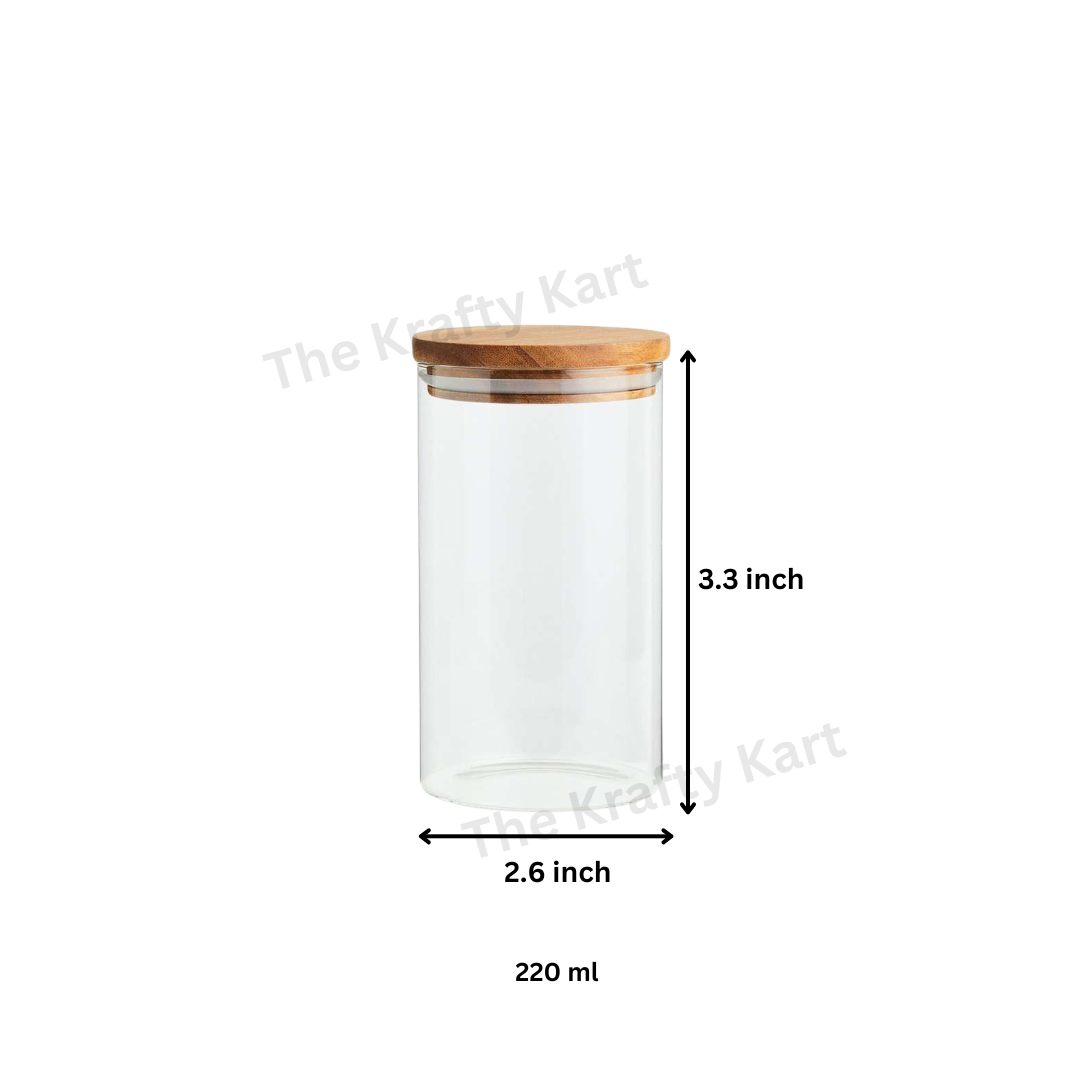 Round Jar With Wooden Tin For Candle