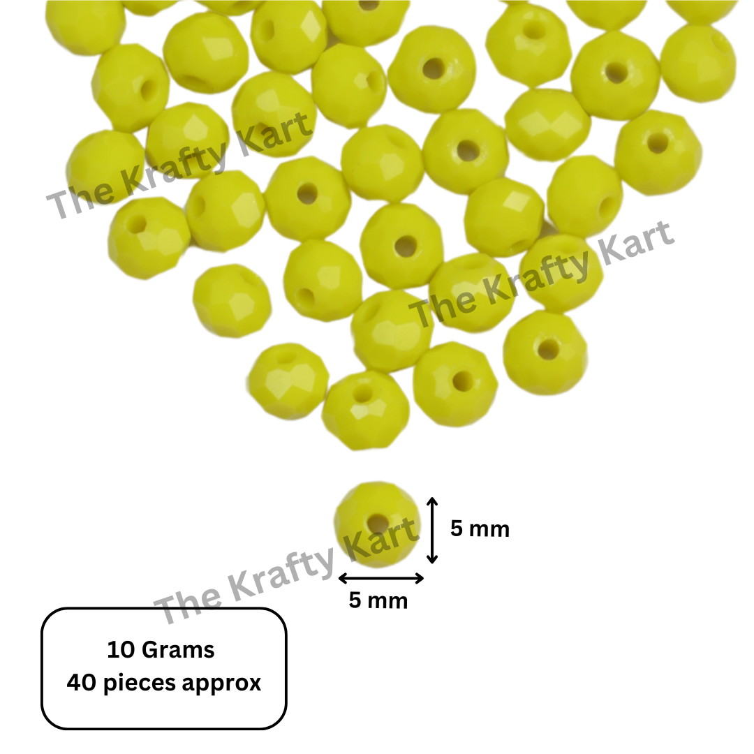 Diamond Round Beads (6mm)