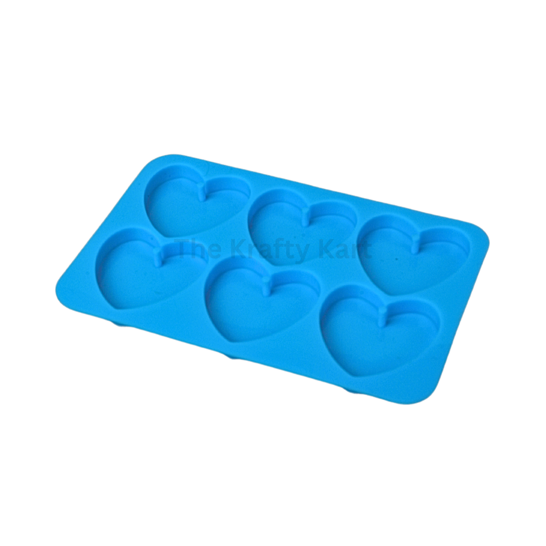 6 IN 1 Heart Blue Mould