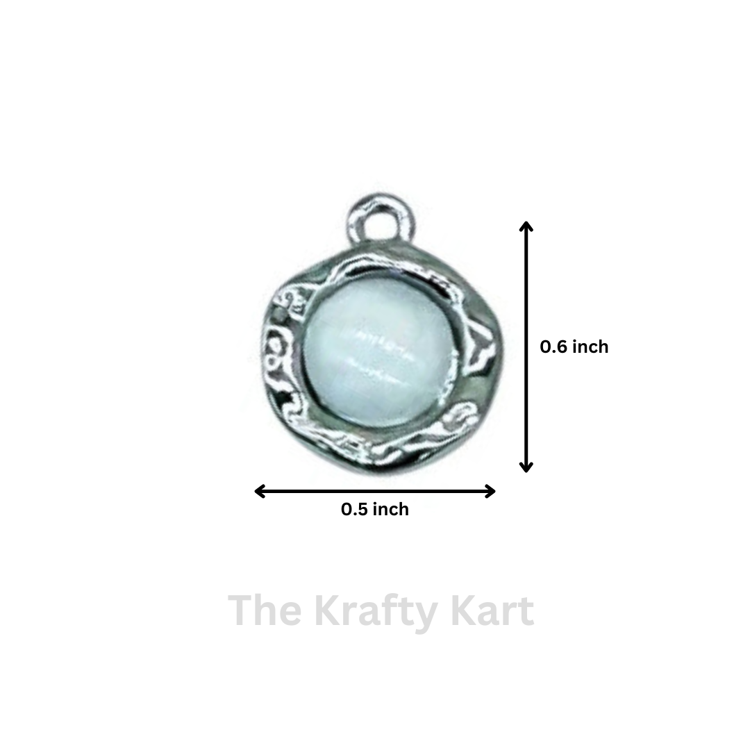 Anti-Tarnish Round Silver Pendant