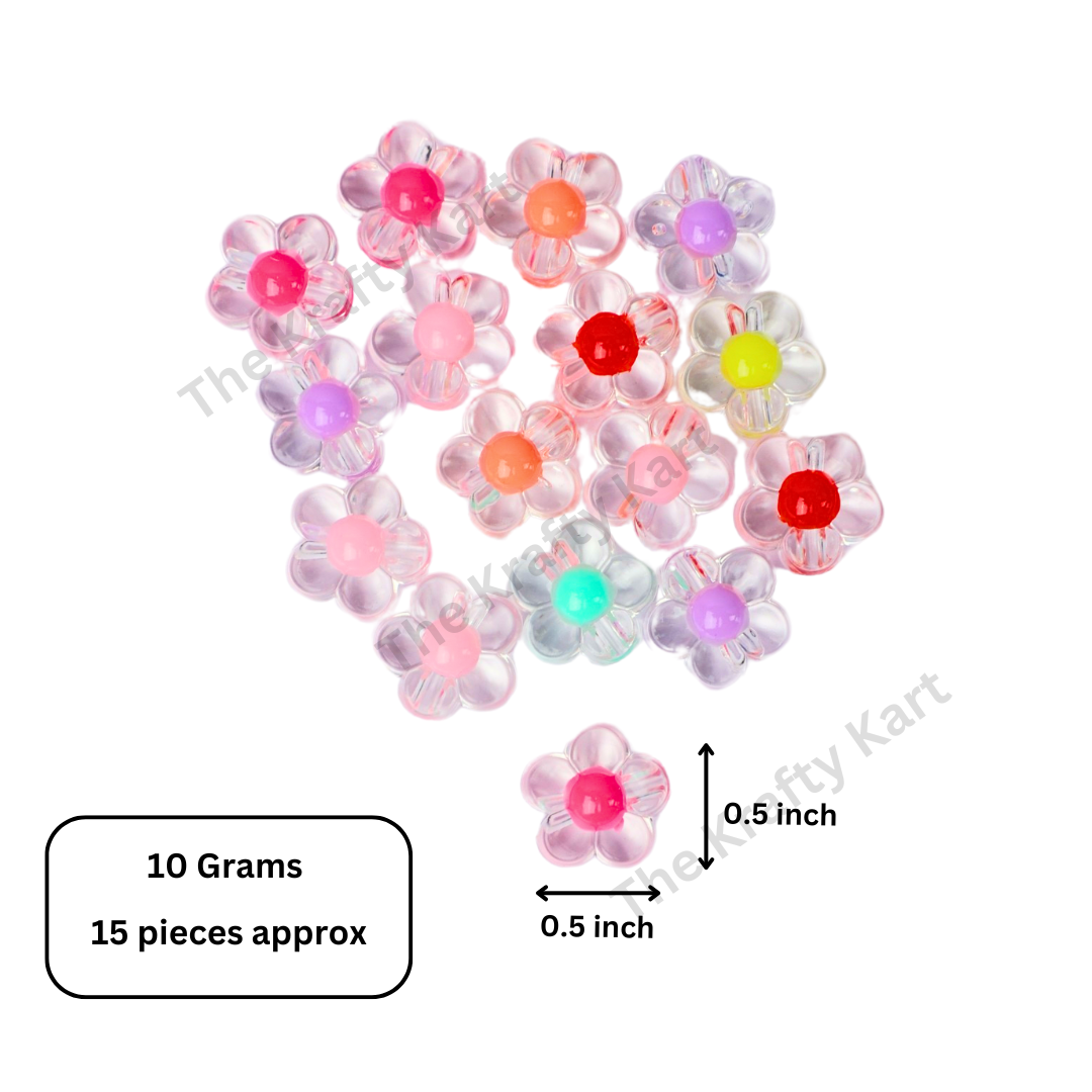 Cute Bracelet Charm - Crystal Flower