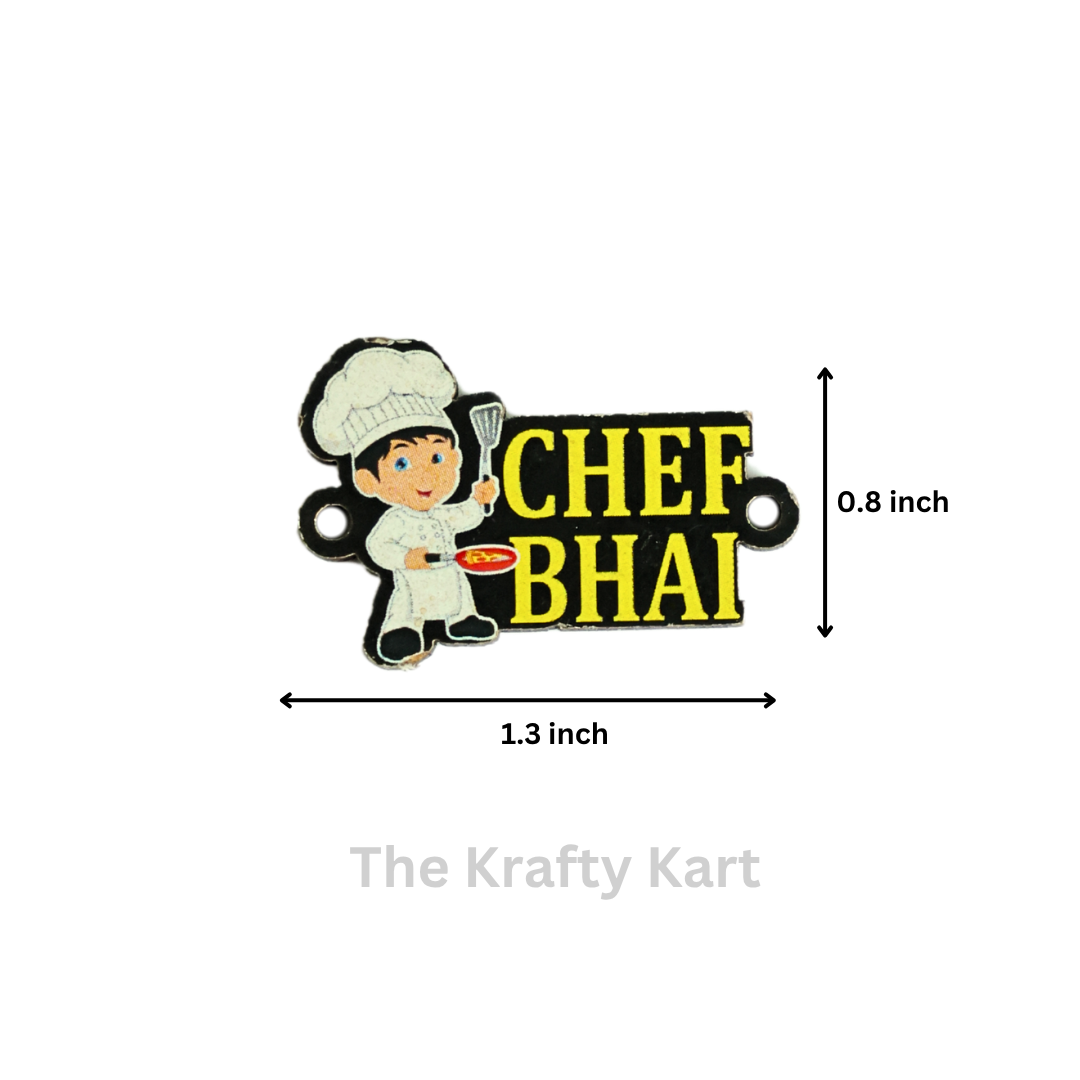 MDF Rakhi Charm - Chef Bhai