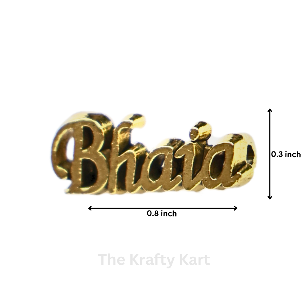 Golden Rakhi Charm - Bhaia