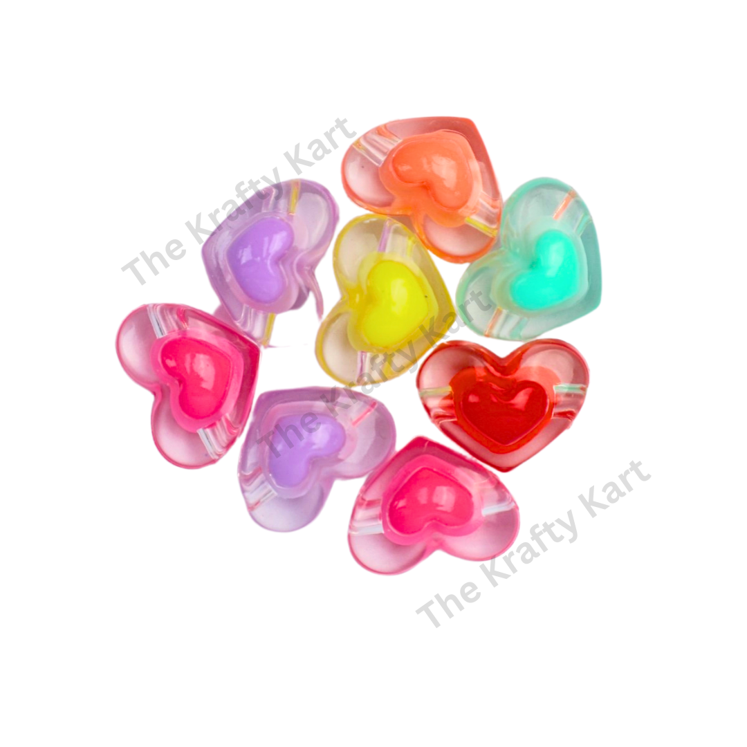 Cute Bracelet Charm - Crystal Heart