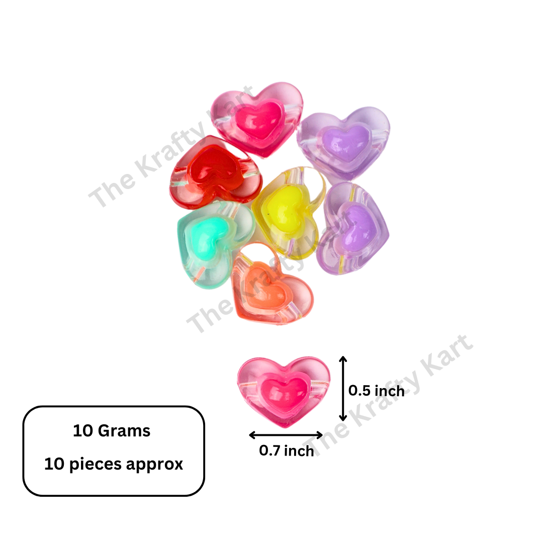 Cute Bracelet Charm - Crystal Heart