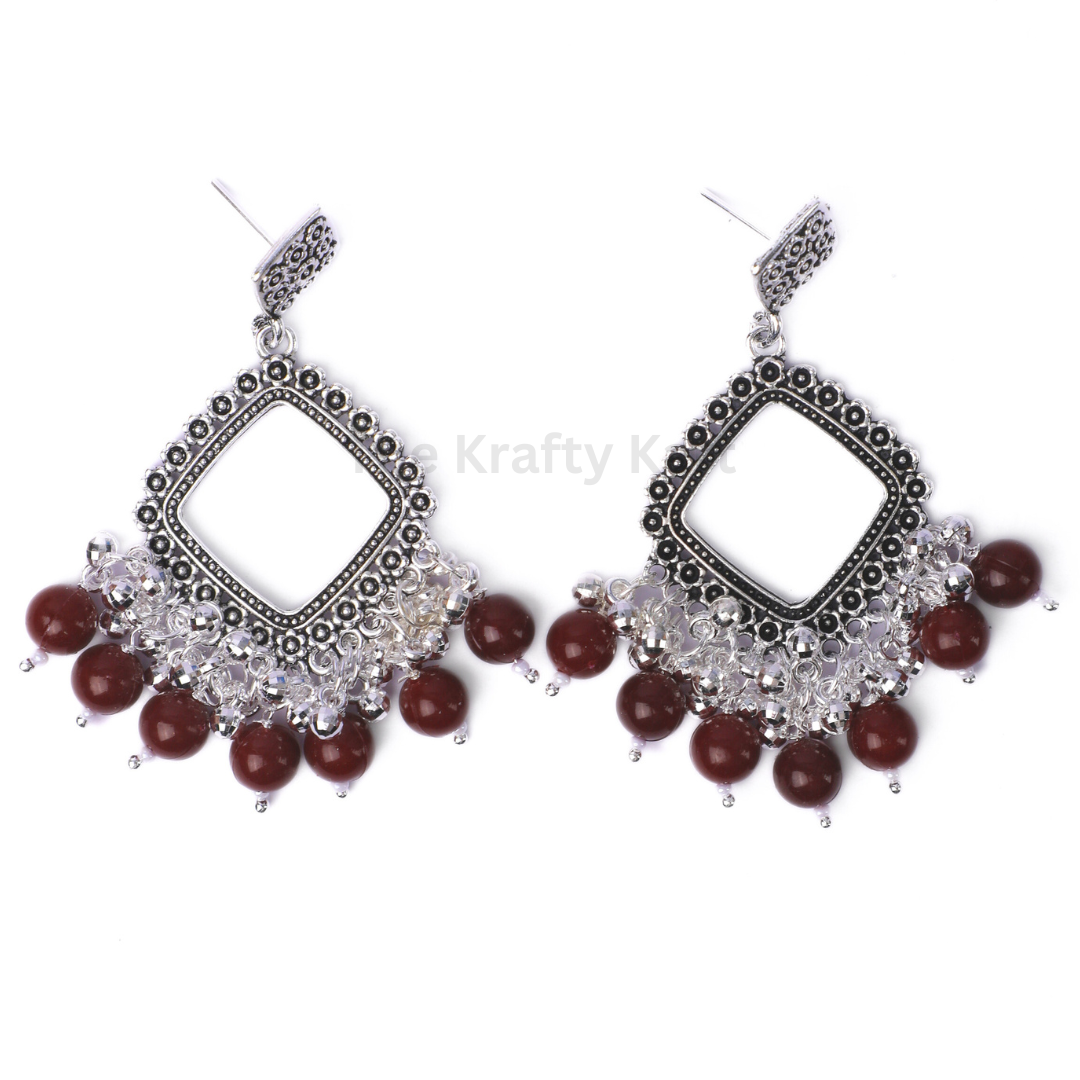 Colourful Square Resin Jhumka