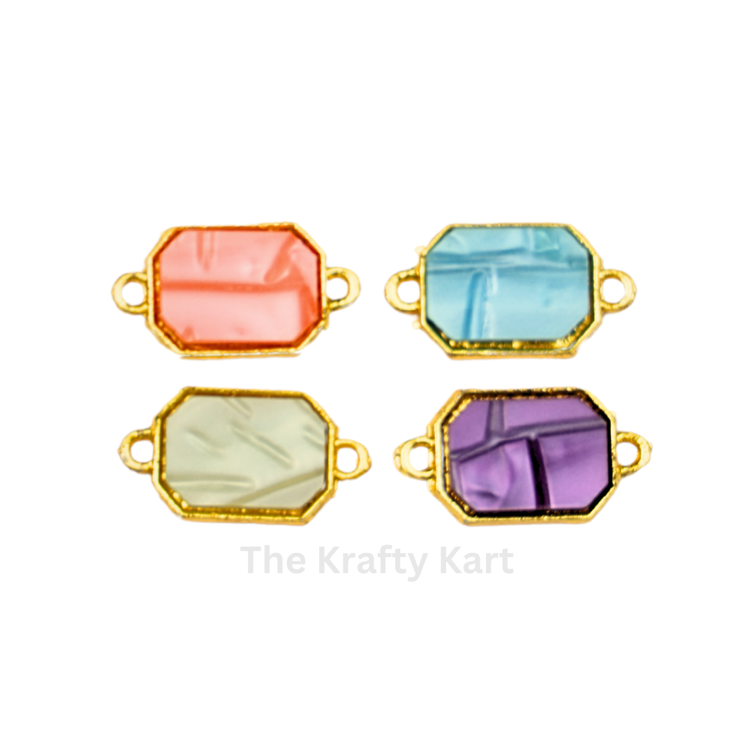 Crystal Rectangle Rakhi Charm