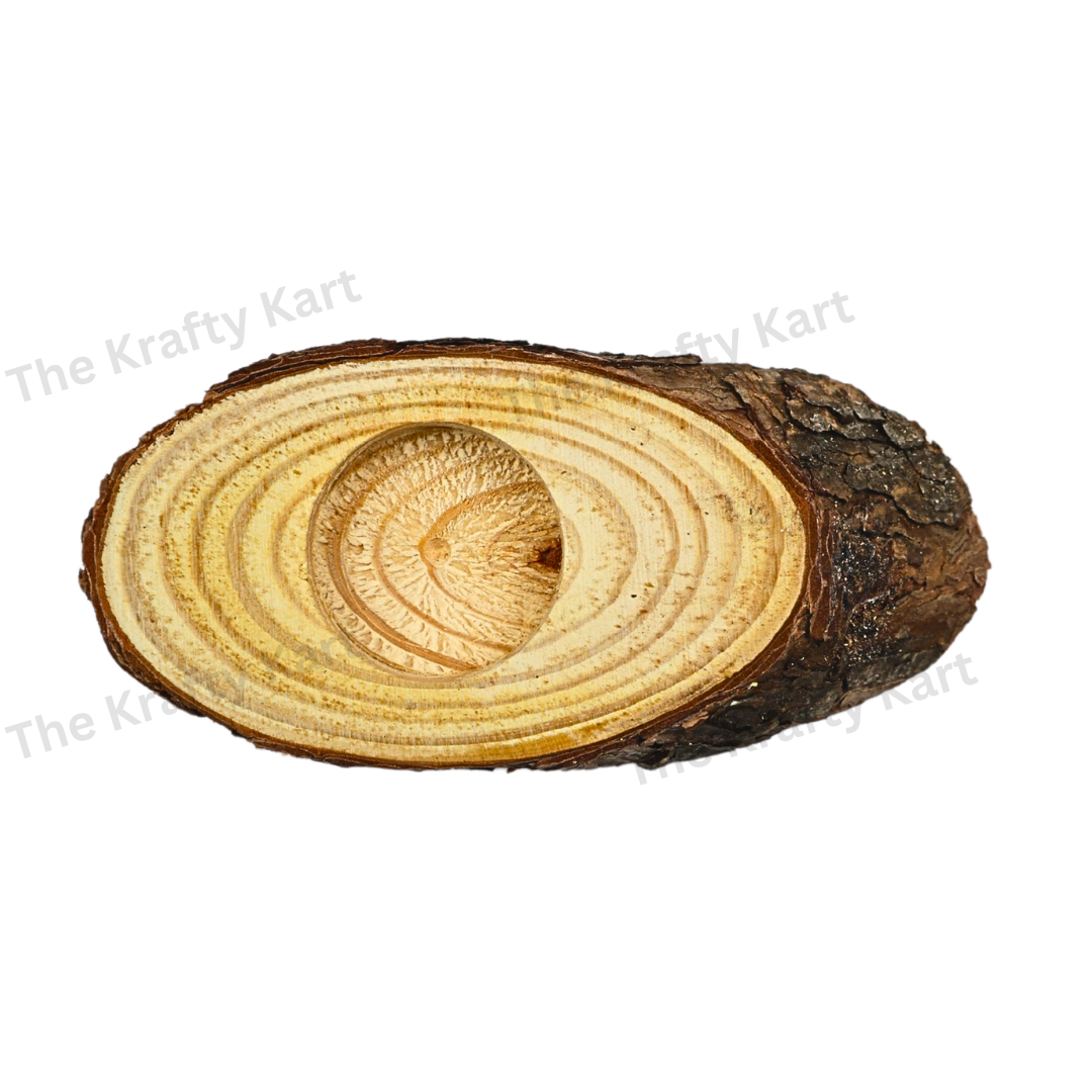 Oval Wooden Candle Stand