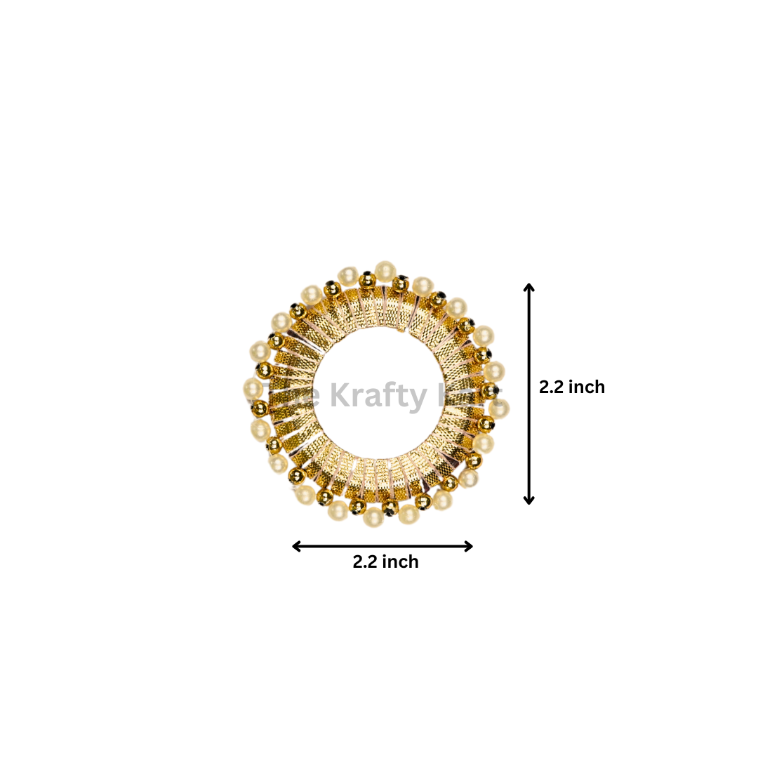 Golden Traditional Pearl Ring (B)