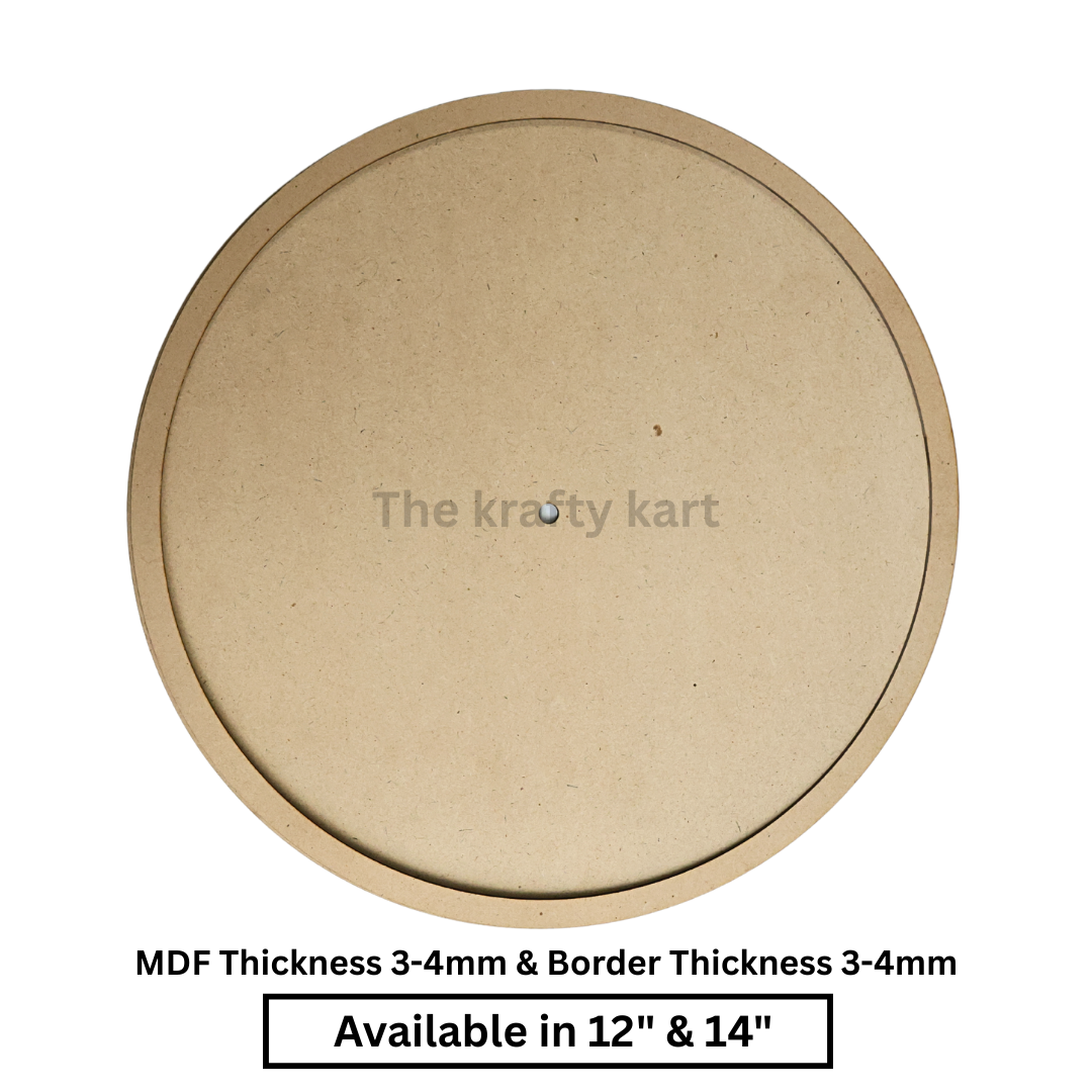 Clock MDF With MDF Border Ring
