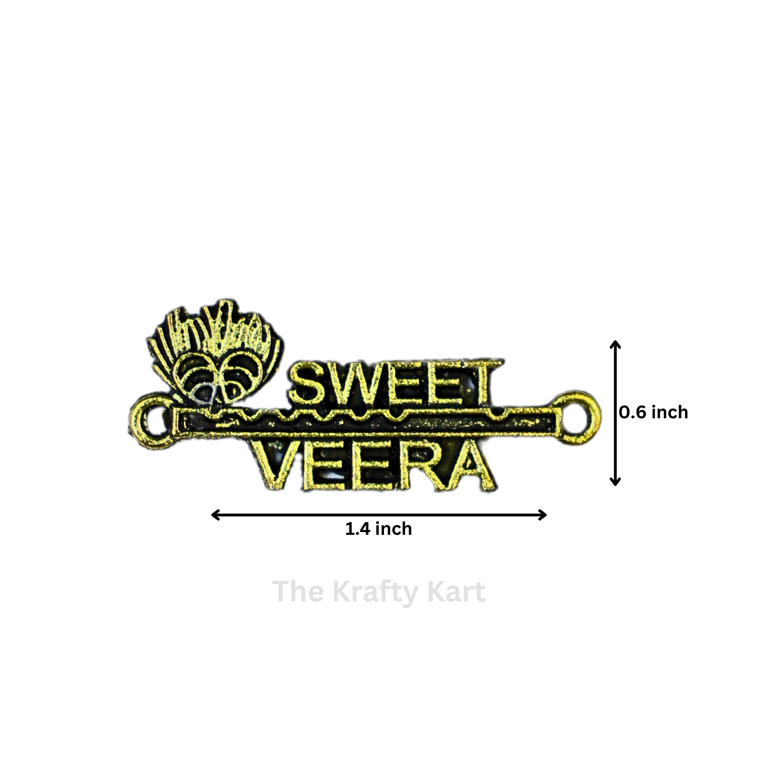 Golden Rakhi Charm - Sweet Veera