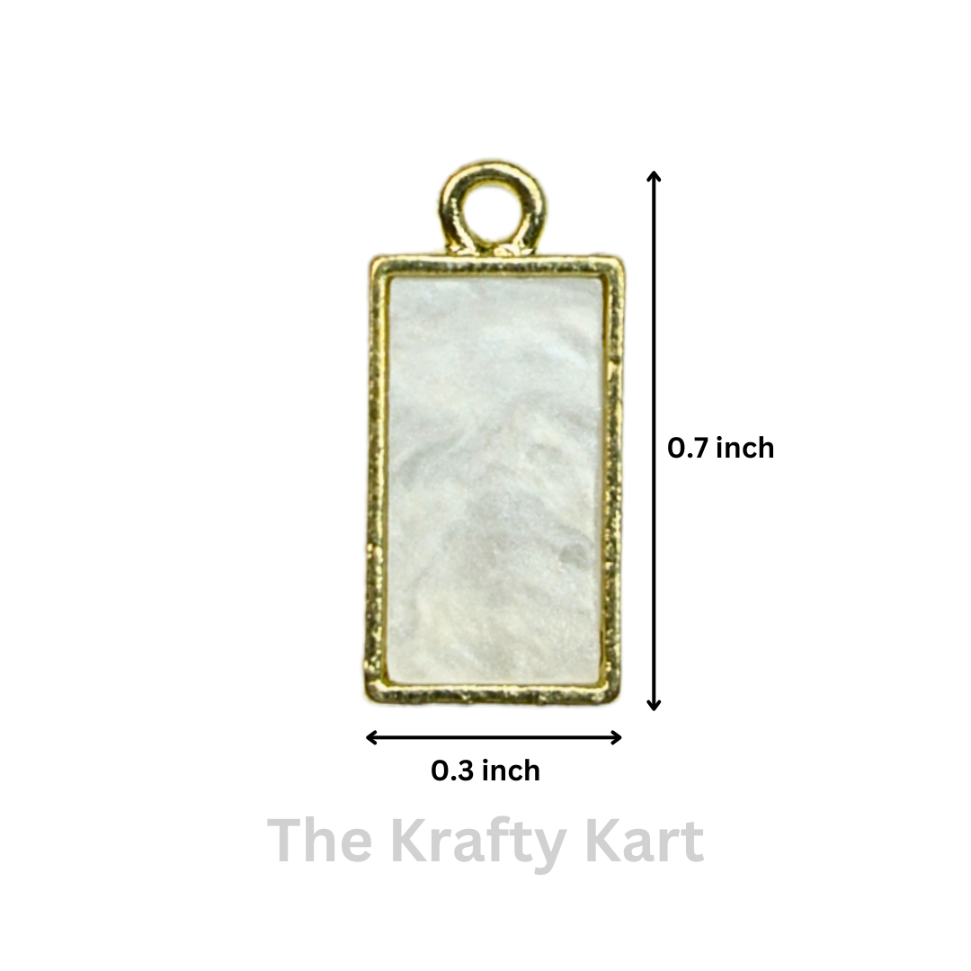 Mother Pearl Rectangle Charm