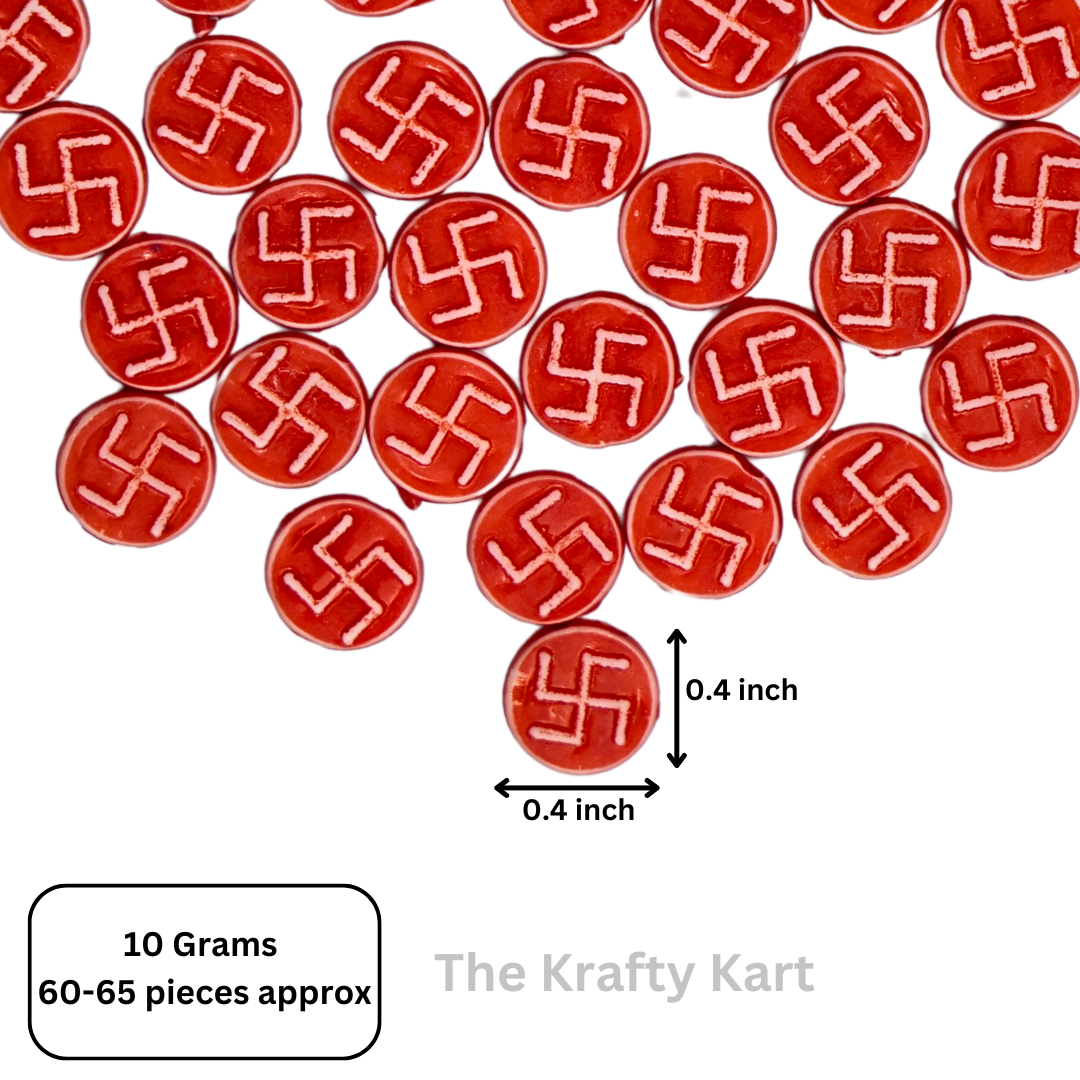 Colourful Rakhi Beads - Swastik (B)