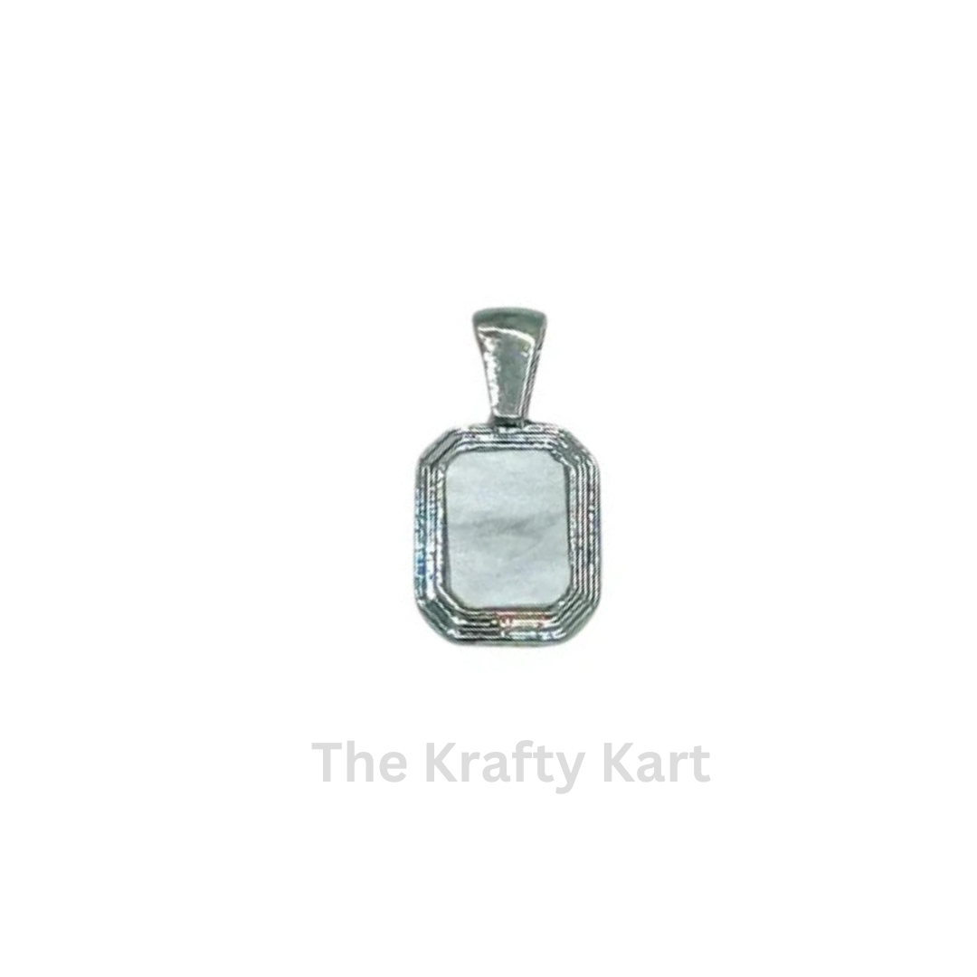 Anti-Tarnish Rectangle Charm Pendant