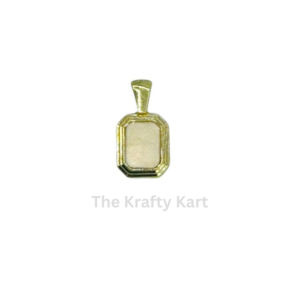 Anti-Tarnish Rectangle Charm Pendant