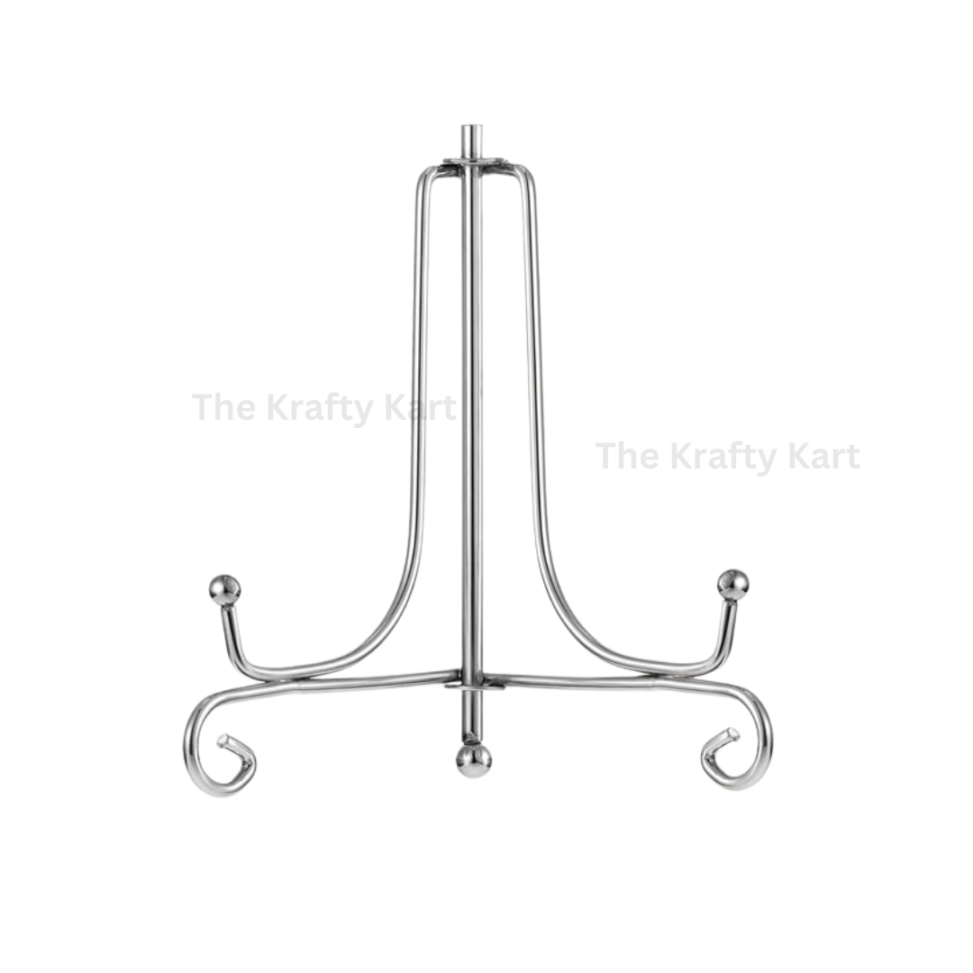 Foldable Curve Metal Stand (Silver)