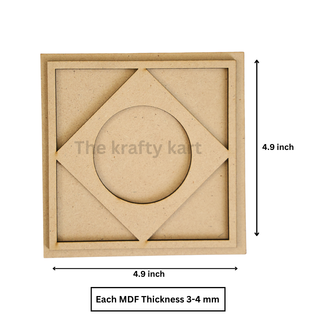 MDF Diwali T-Light Holder (J)
