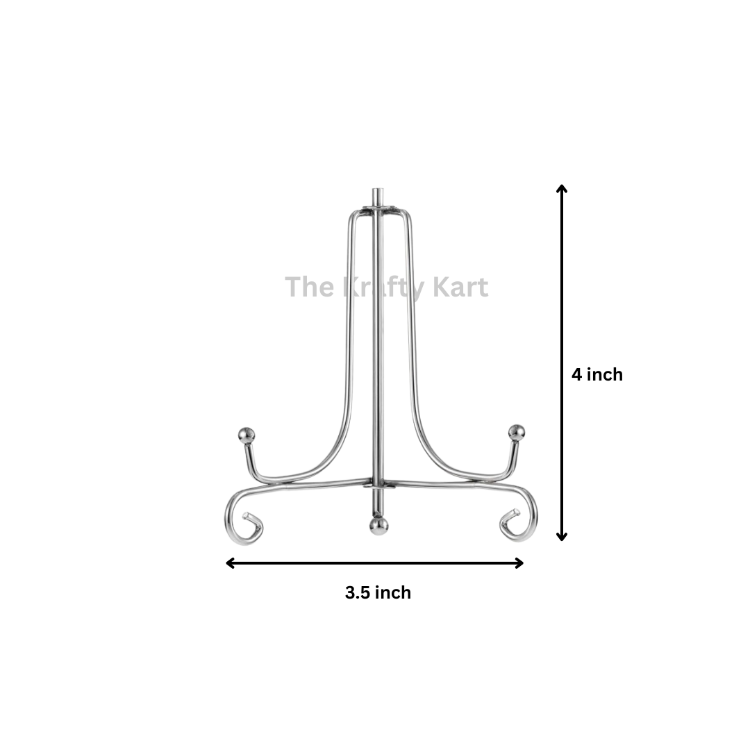 Foldable Curve Metal Stand (Silver)