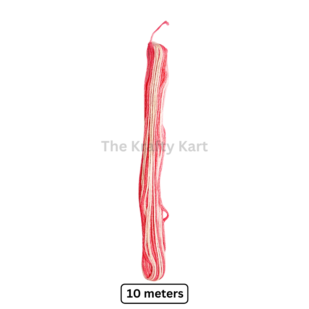 Rakhi Thread - Light Pink & White