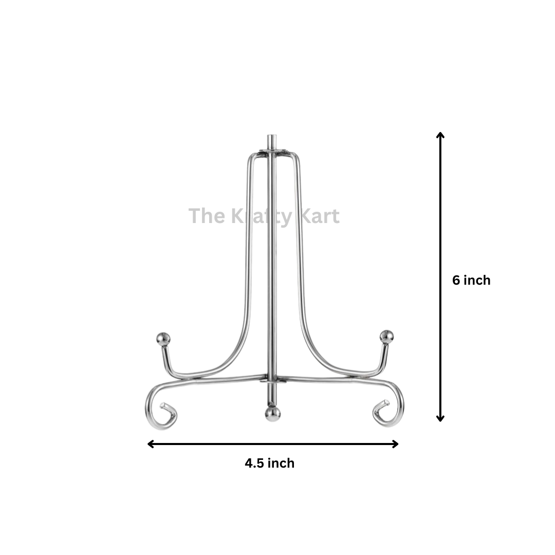 Foldable Curve Metal Stand (Silver)