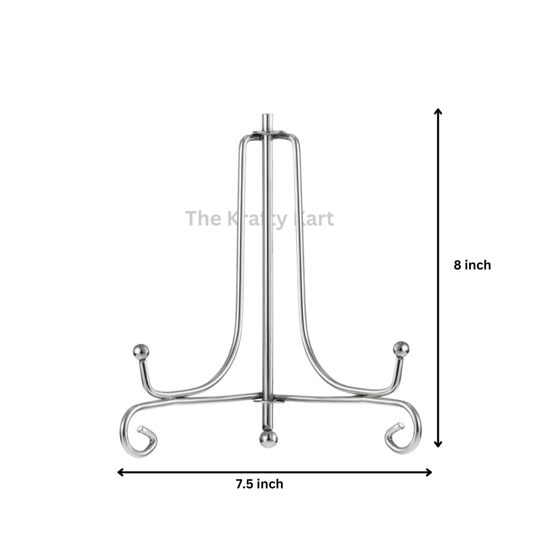 Foldable Curve Metal Stand (Silver)