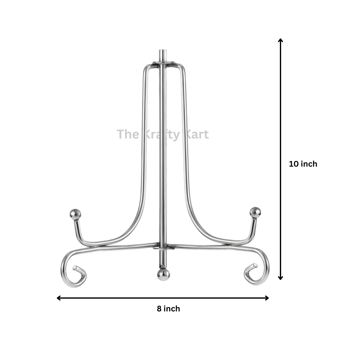 Foldable Curve Metal Stand (Silver)