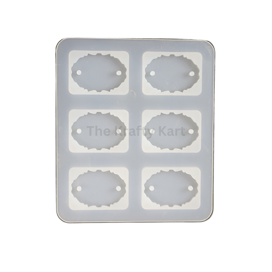 6 Cavity Oval Agate Rakhi Mould