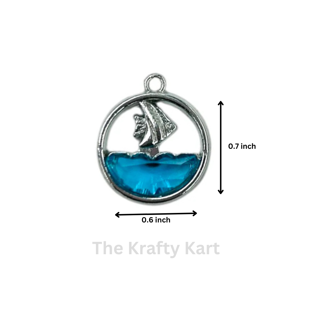 Anti-Tarnish Ocean Charm Pendant (A)