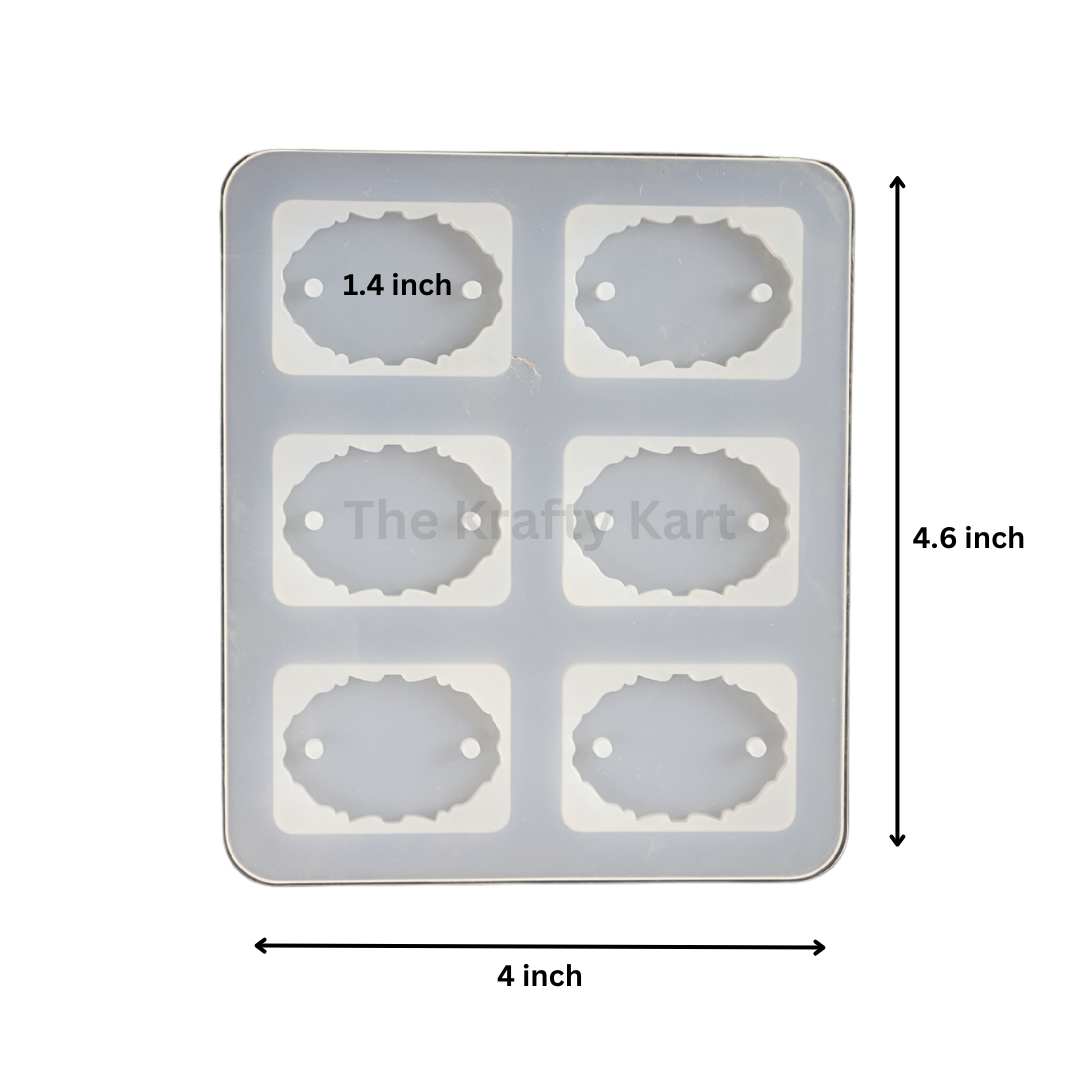 6 Cavity Oval Agate Rakhi Mould