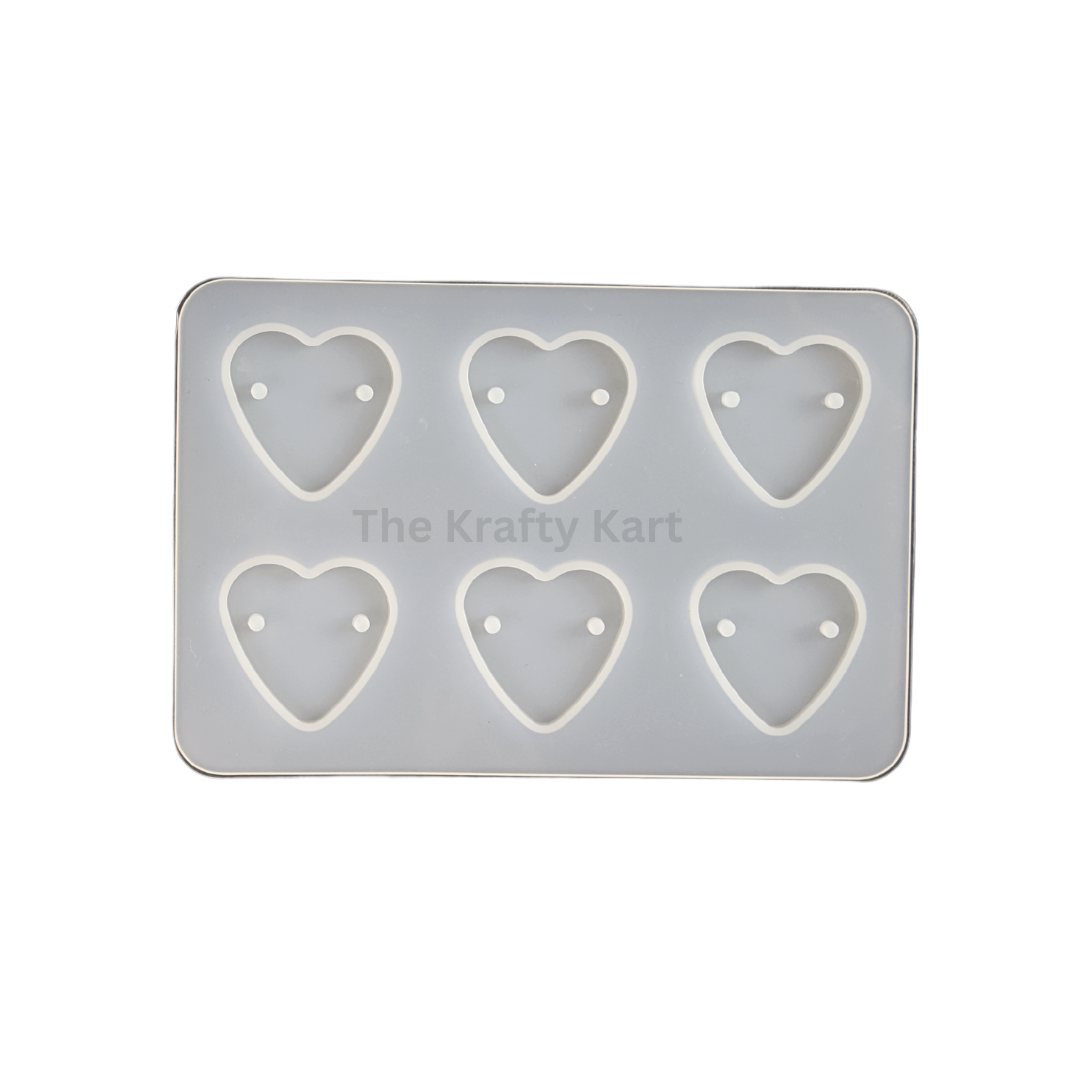 6 Cavity Heart Rakhi Mould