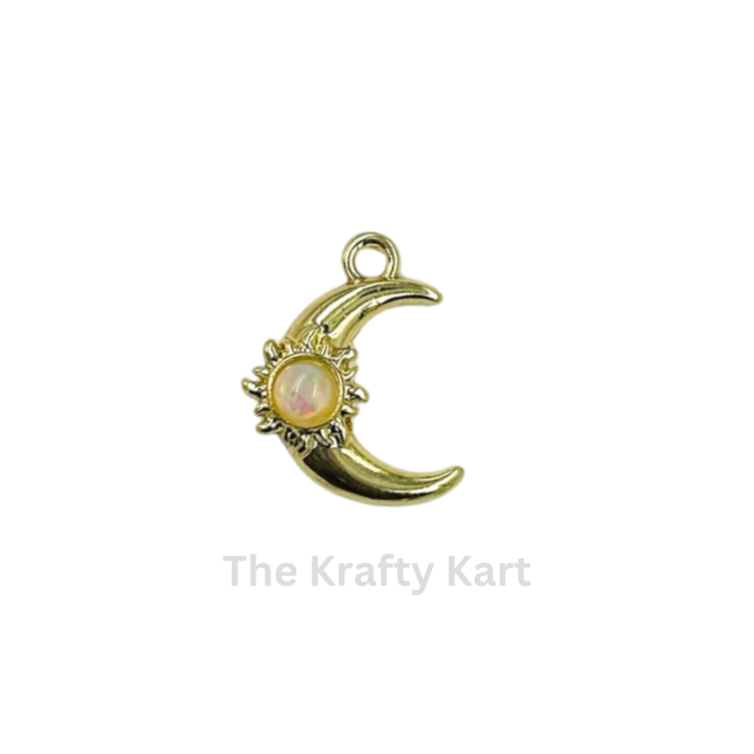 Anti-Tarnish Moon Charm Pendant (A)
