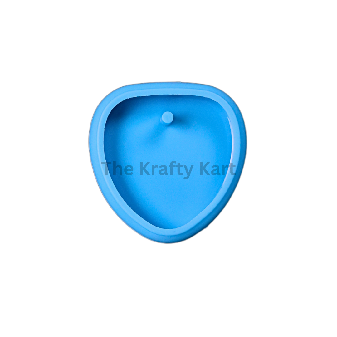 Triangle Curve Keychain Blue Mould