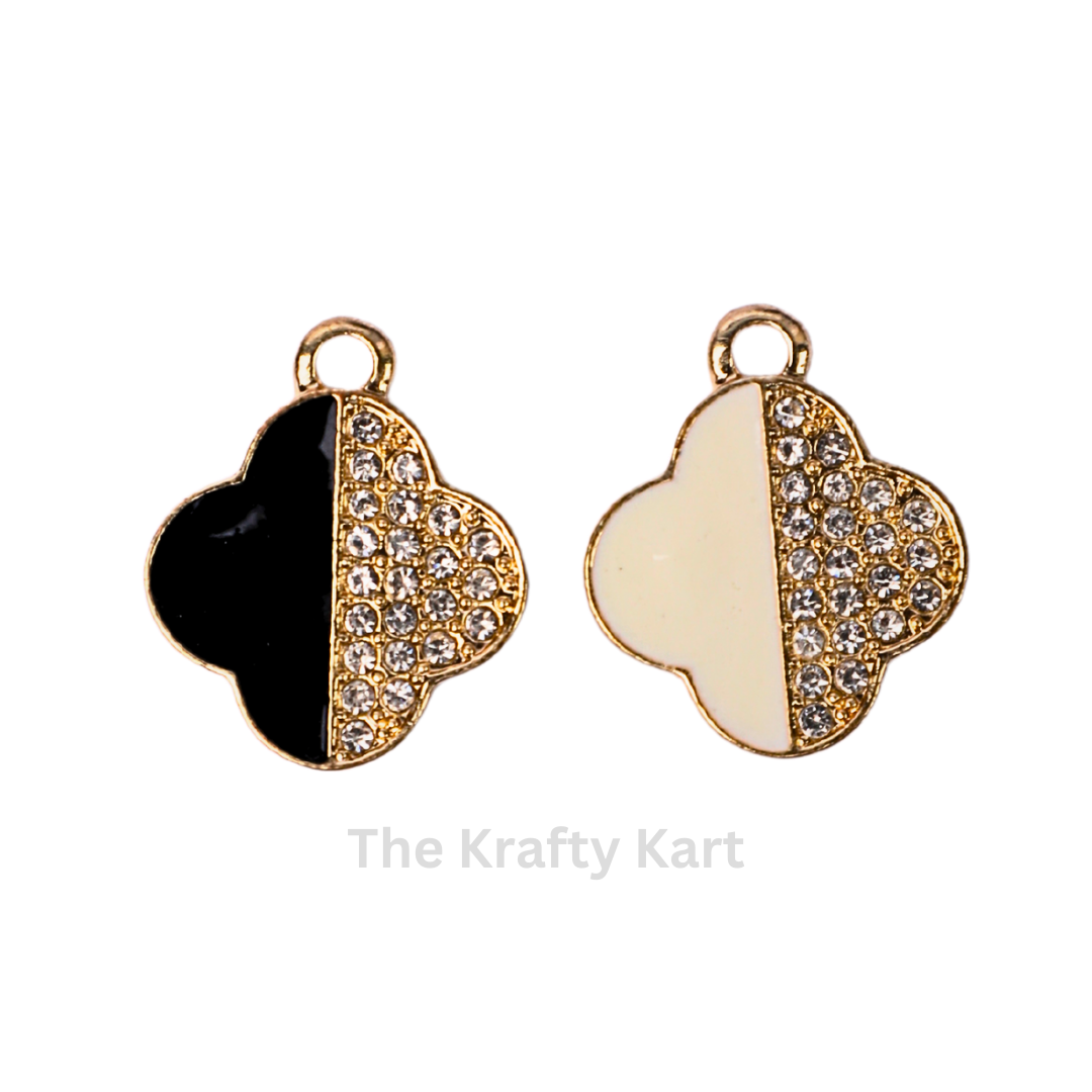 Charm - Diamond Four Leaf
