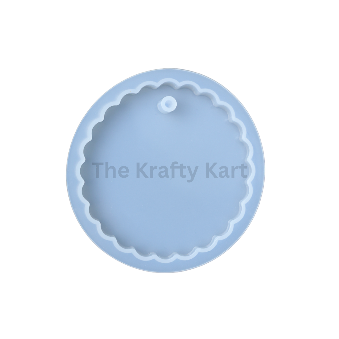 Zigzag Round Keychain Mould