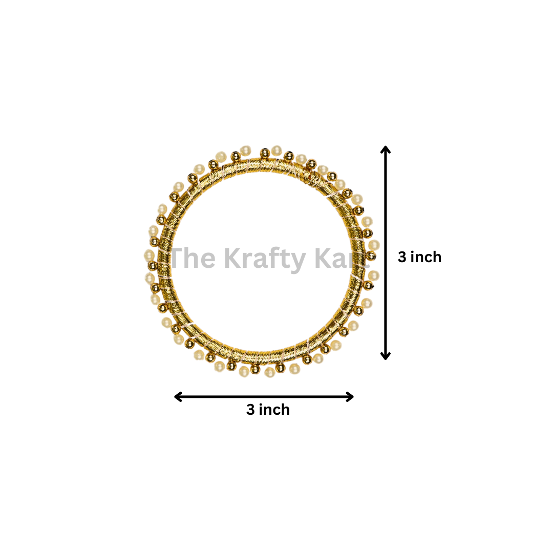Golden Traditional Pearl Ring (B)