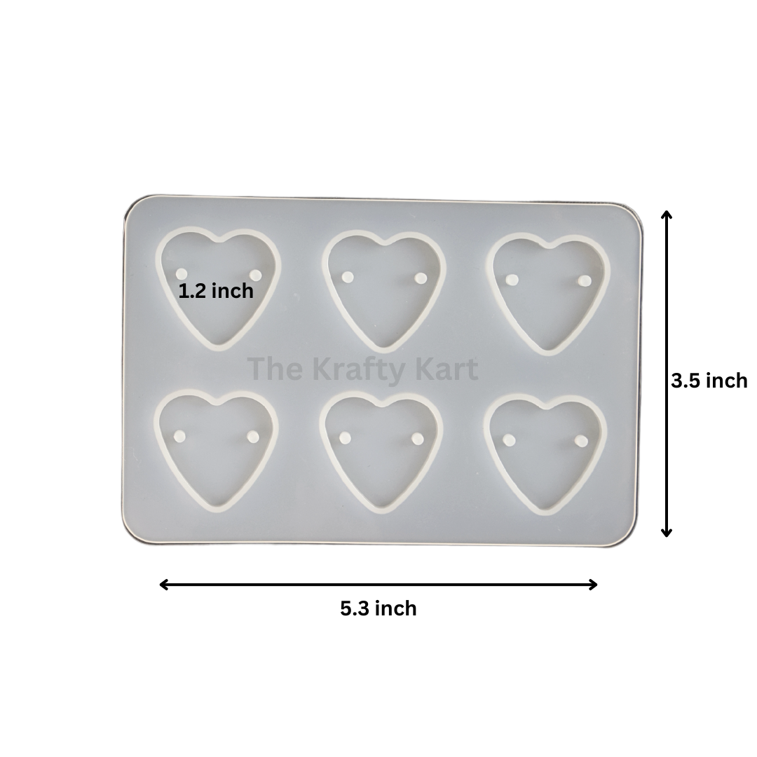 6 Cavity Heart Rakhi Mould