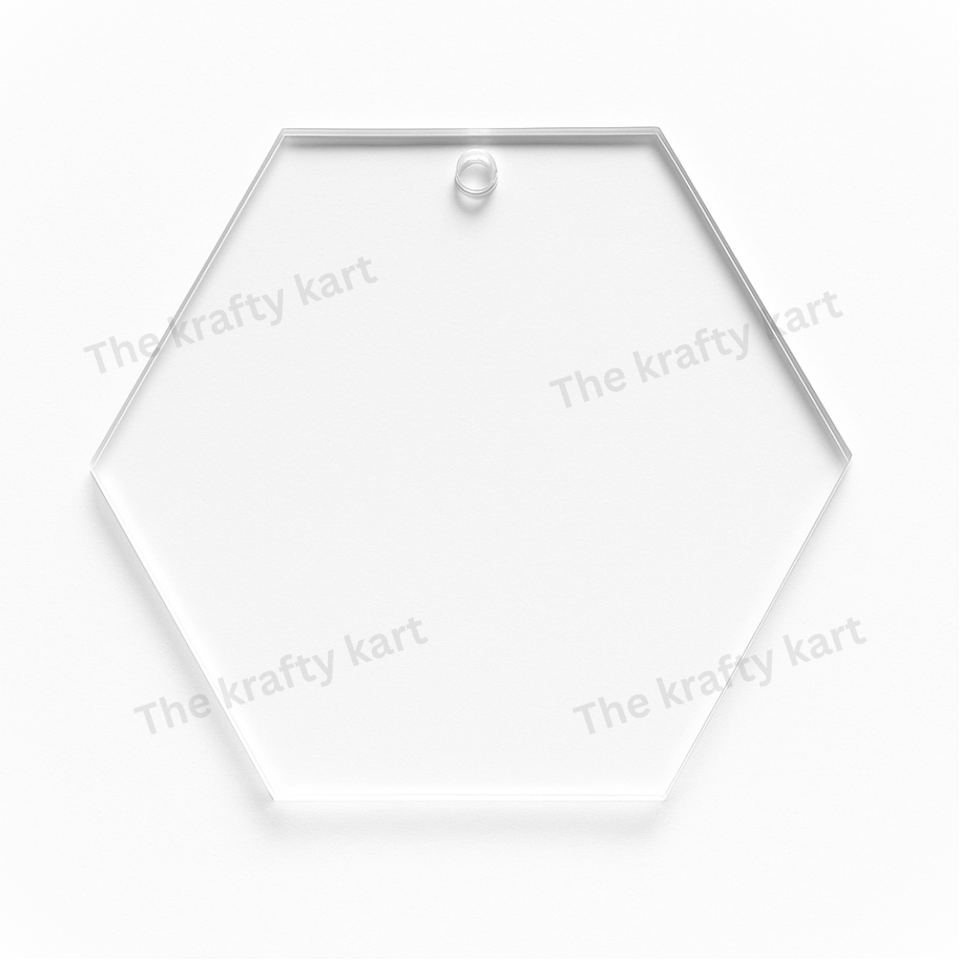 Hexagon Transparent Keychain