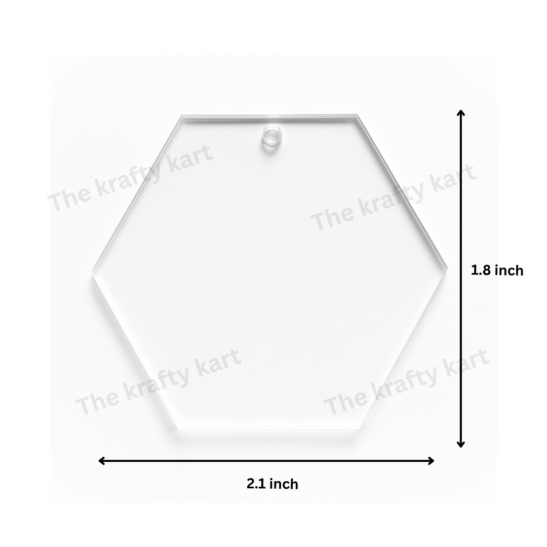 Hexagon Transparent Keychain