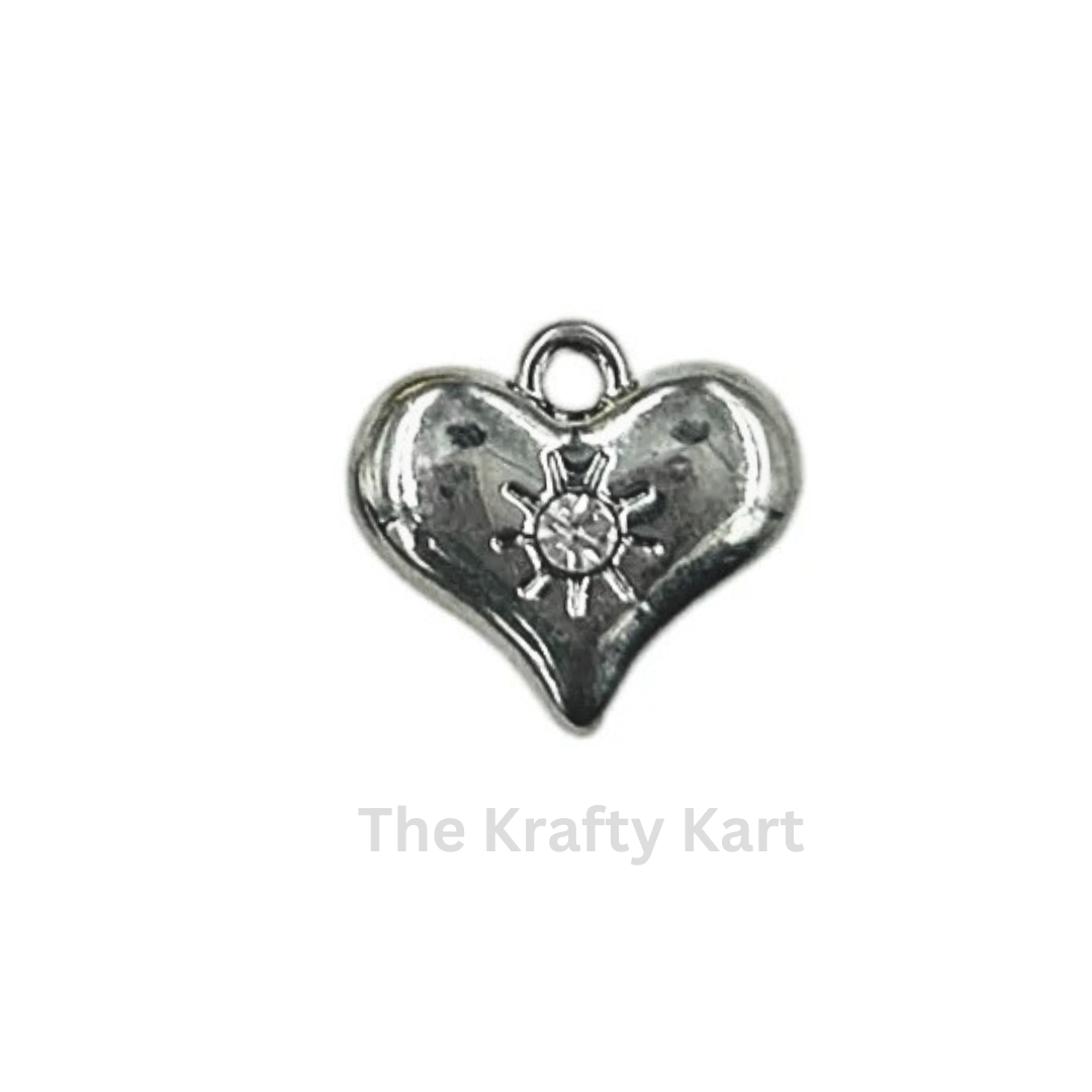 Anti-Tarnish Heart Pointed Charm Pendant