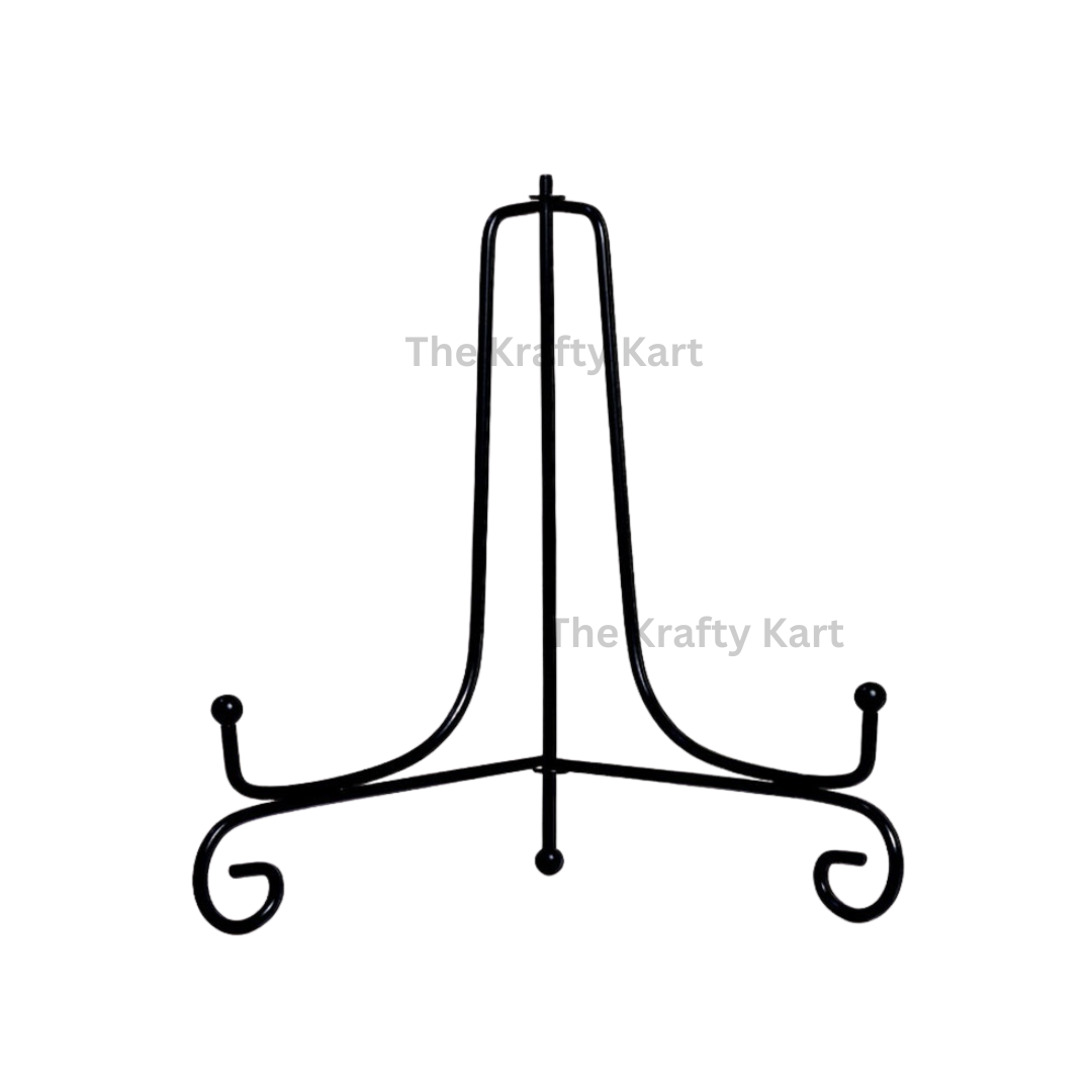 Foldable Curve Metal Stand (Black)