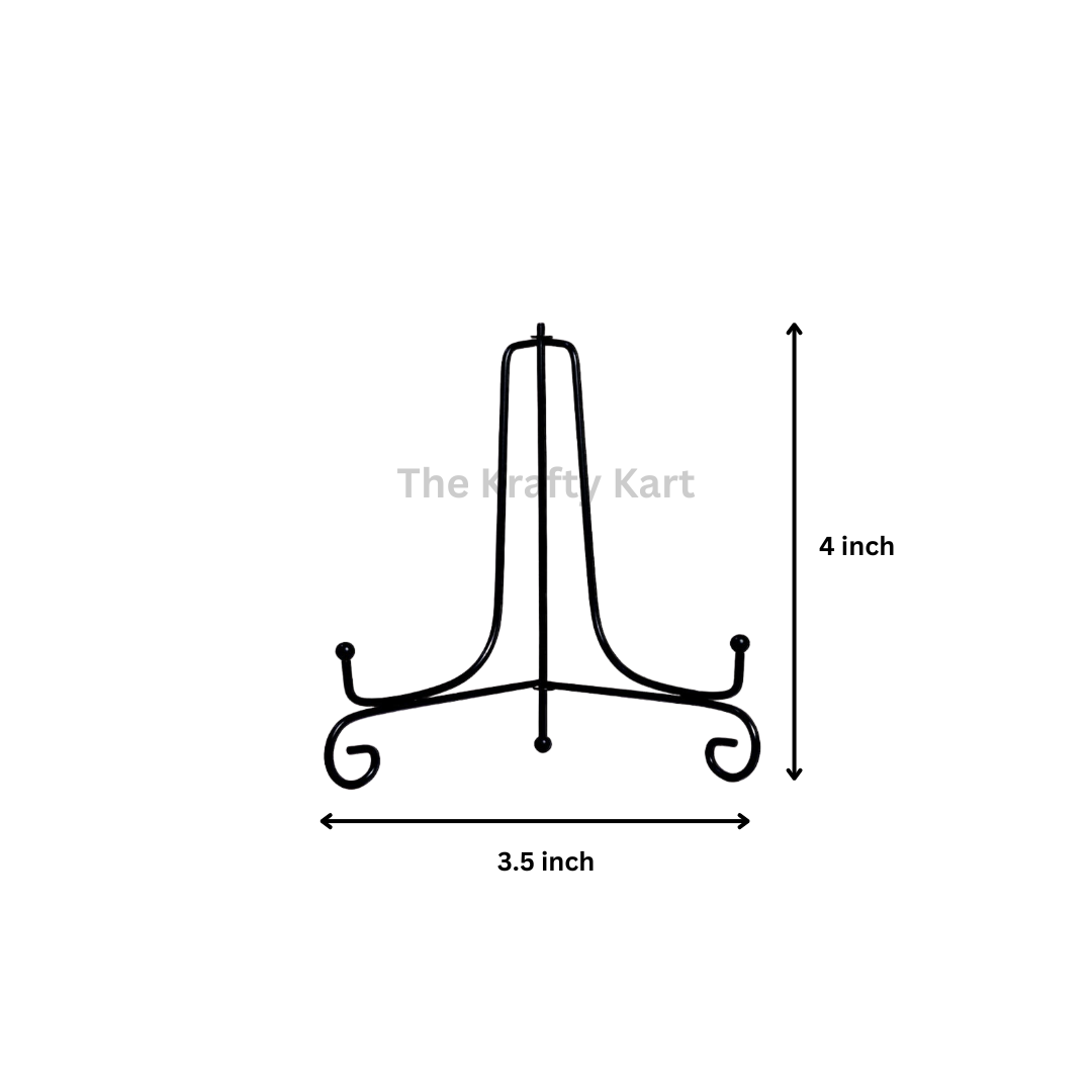 Foldable Curve Metal Stand (Black)