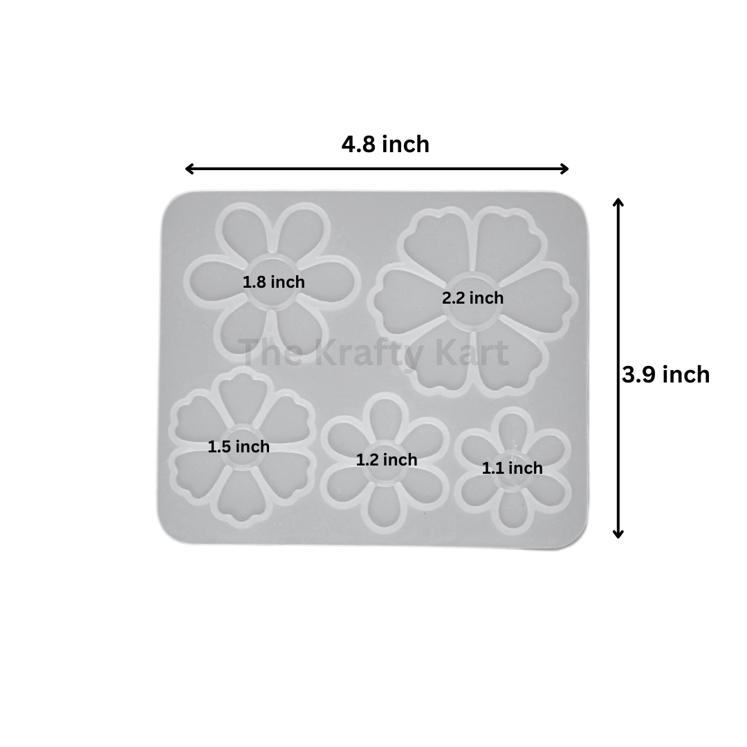 5 in 1 3D Flower Mould